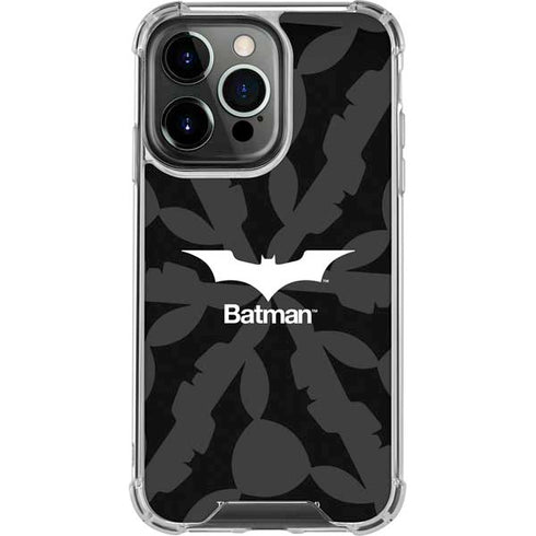 DC Comics Batman Dark Knight Logo iPhone 14 Pro Clear Case